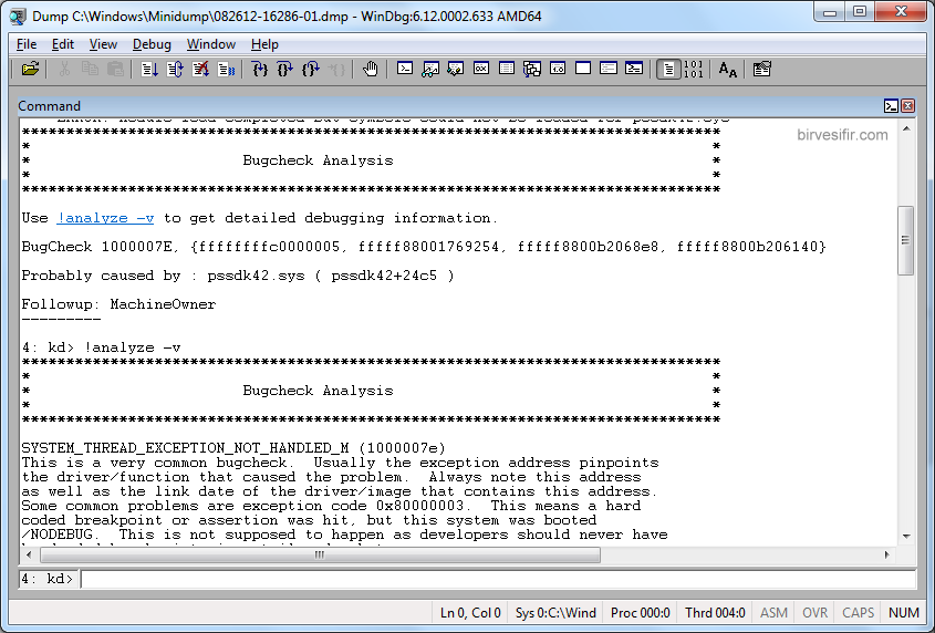 How do you read dump files that are created after blue screen error