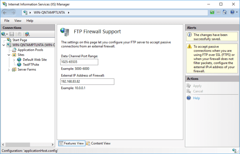 vba connect to ftp server
