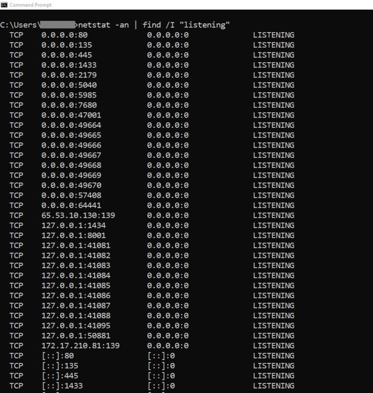 Port 80 and 443 are not listened in IIS server