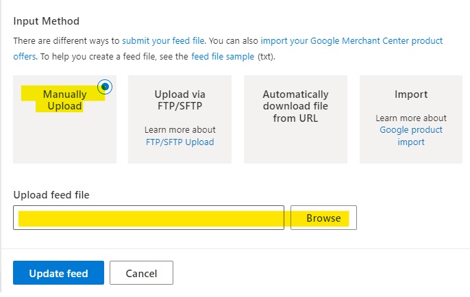 Cannot parse the specified XML content (Feed file upload to Bing Ads)